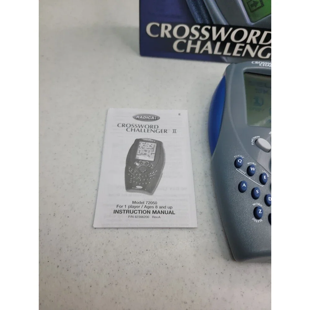 Crossword Challenger II 2001 Radica Handheld Crossword Vintage hand held Game